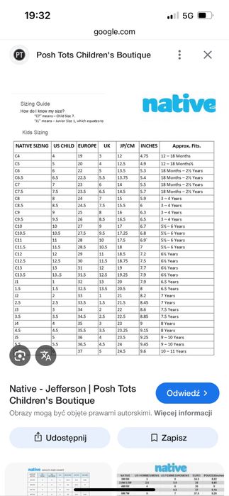 Native buty jefferson jak nowe j2 rozm. 33 czarne