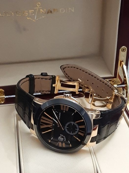 Золотые часы Ulysse Nardin Executive Dual Time.