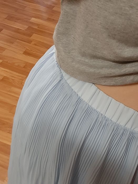 Блакитна спідниця з шифону