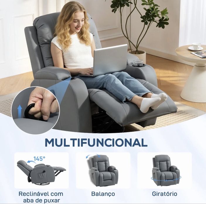 Cadeirão com Massagens  (ideal para Leitura/Amamentaçao e Relax)