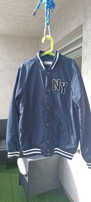 Kurtka H&M przejściowa bomberka baseballowa 146/152
