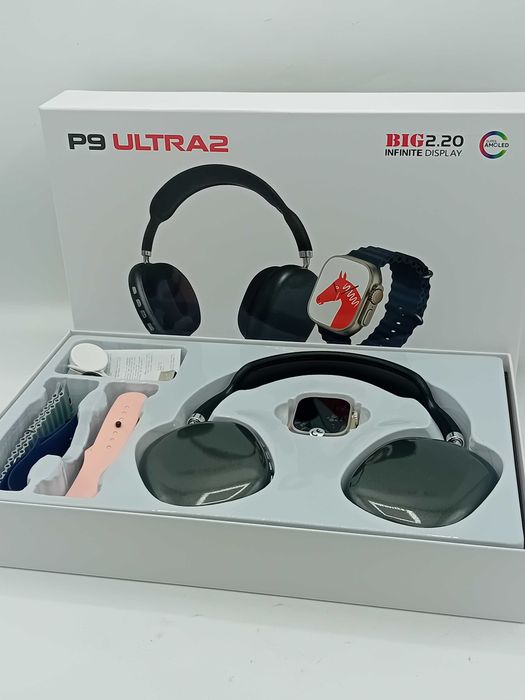 Zestaw słuchawki + smartwatch dla dzieci P9 Ultra2