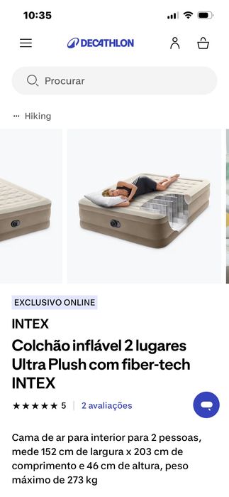 Colchão inflável como novo SUPER ALTO E CONFORTÁVEL