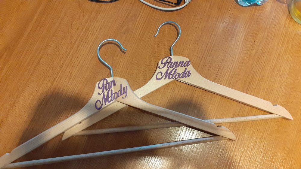 Wieszaki ślubne Panna młoda Pan młody