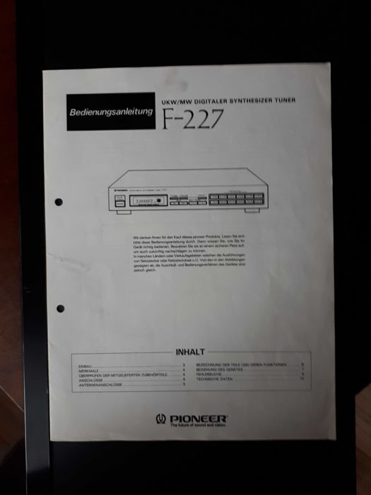 Pioneer F-227 tuner FM / AM