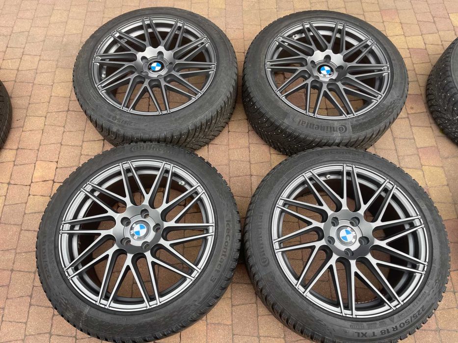 4073. Alufelgi 18" Mercedes E klasa W212 W213 CLS S klasa BMW 8.5J ET45 5x112 grafitowe proste