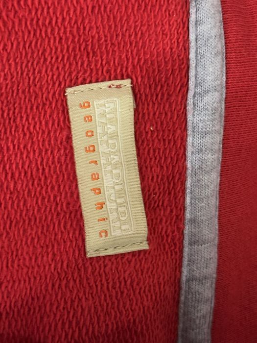 Bluza Napapijri M czerwona geographic logowana vintage damska zip