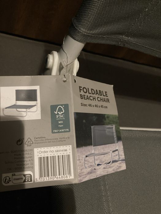 Dwa nowe składane krzesełka plażowe