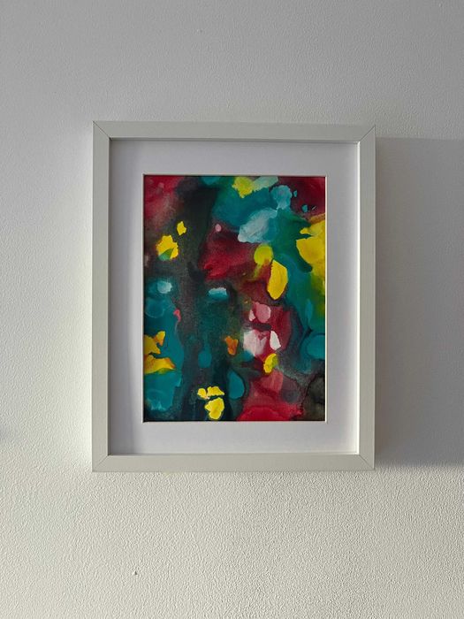 Pintura abstrata em acrílico