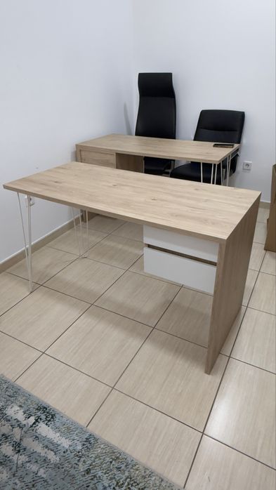 Secretária Branca c/ Módulo de 2 Gavetas