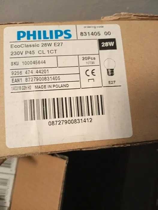 2 caixas de lampadas Philips Ecoclassic 28W (20 unidades - 40 lampadas)*