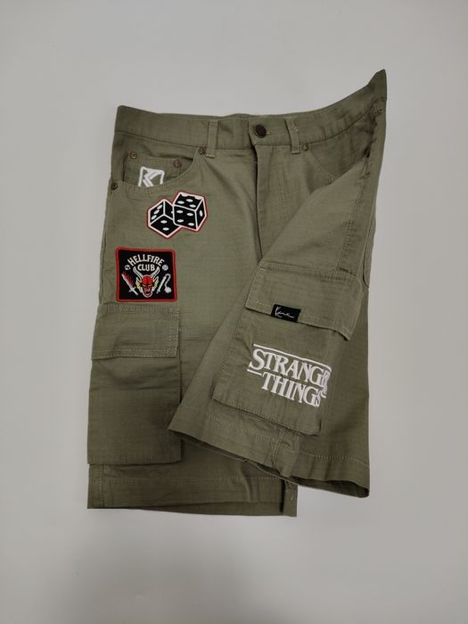 Karl Kani x Stranger Things szorty Cargo khaki/ limitowana edycja /nowe rozmiar XS