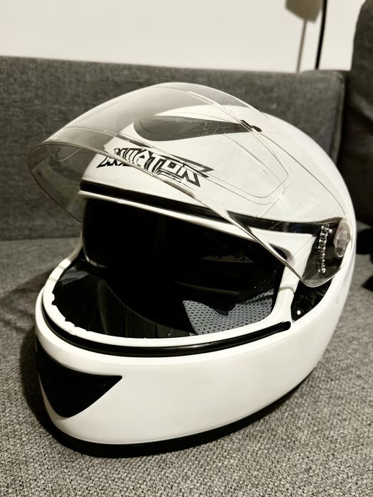 Kask integralny GSB AVIATOR XL (61-62 cm) – Biały Mat