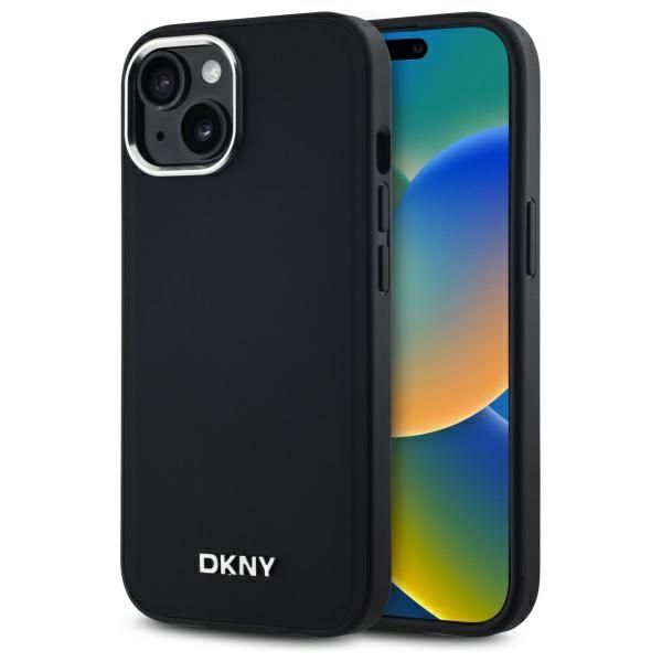 DKNY DKHMP15SPSCMCLK iPhone 15 6.1czarny/black hardcase Plain Logo MagSafe