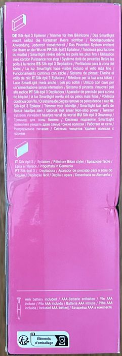 Depiladora BRAUN Silk Epil S3- nova, 3 anos de garantia