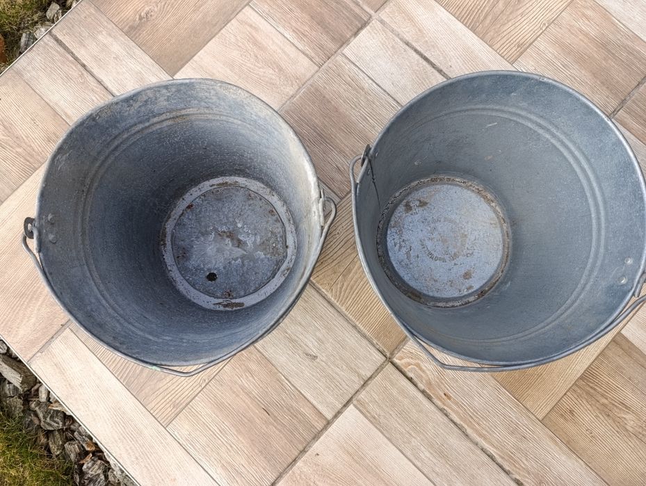 Wiadro/ wiaderko ocynkowane 2 szt.