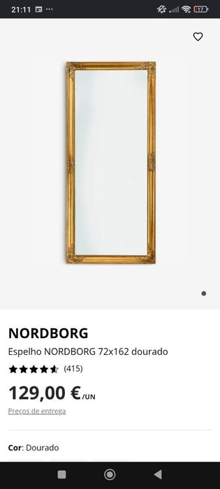 Vendo espelho ainda embalado