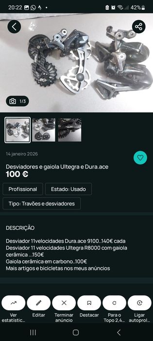 Transmissões Shimano Ultegra di2 e mecânico Campagnolo e shimano