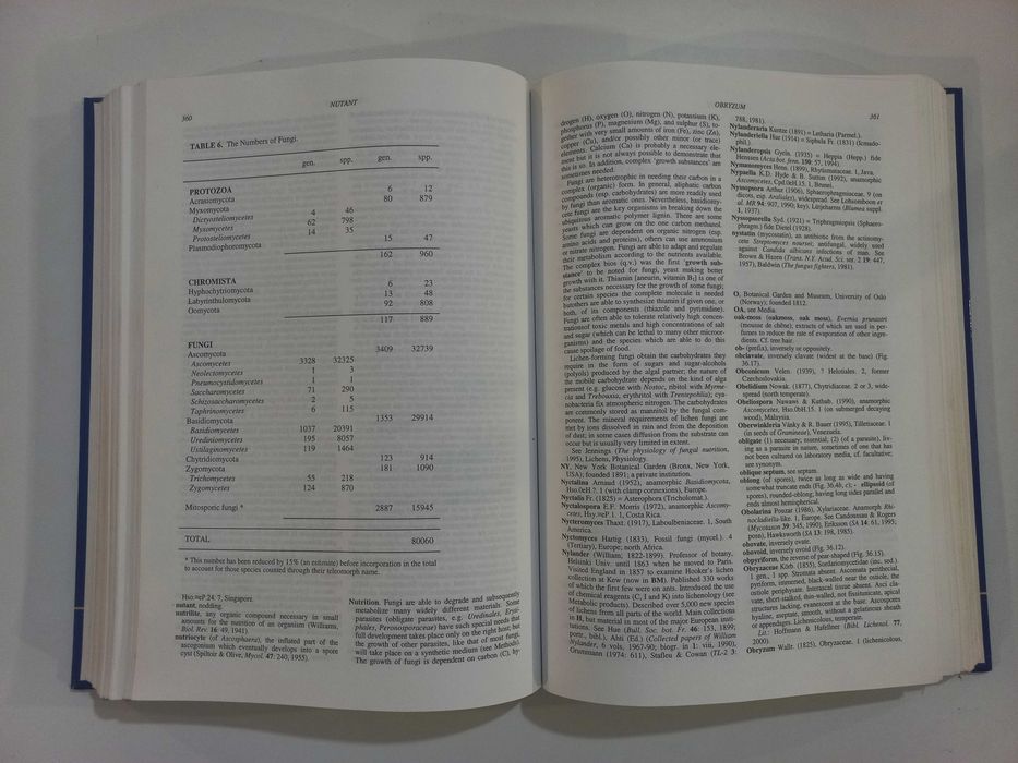 Livro Dictionary of the Fungi - 9ª Edição