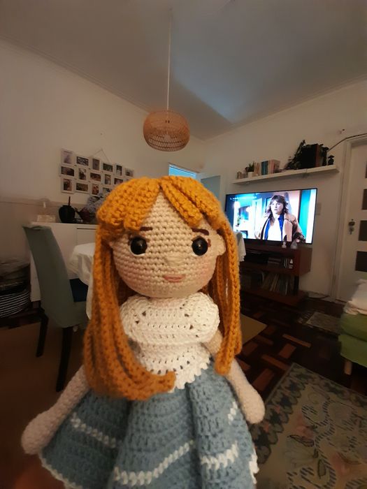 Boneca amigurumi 100% algodão