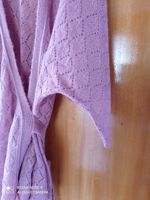 Casaco de malha rosa  de trespasse