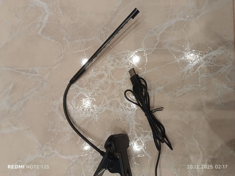 Светодиодный USB светильник на прищепке