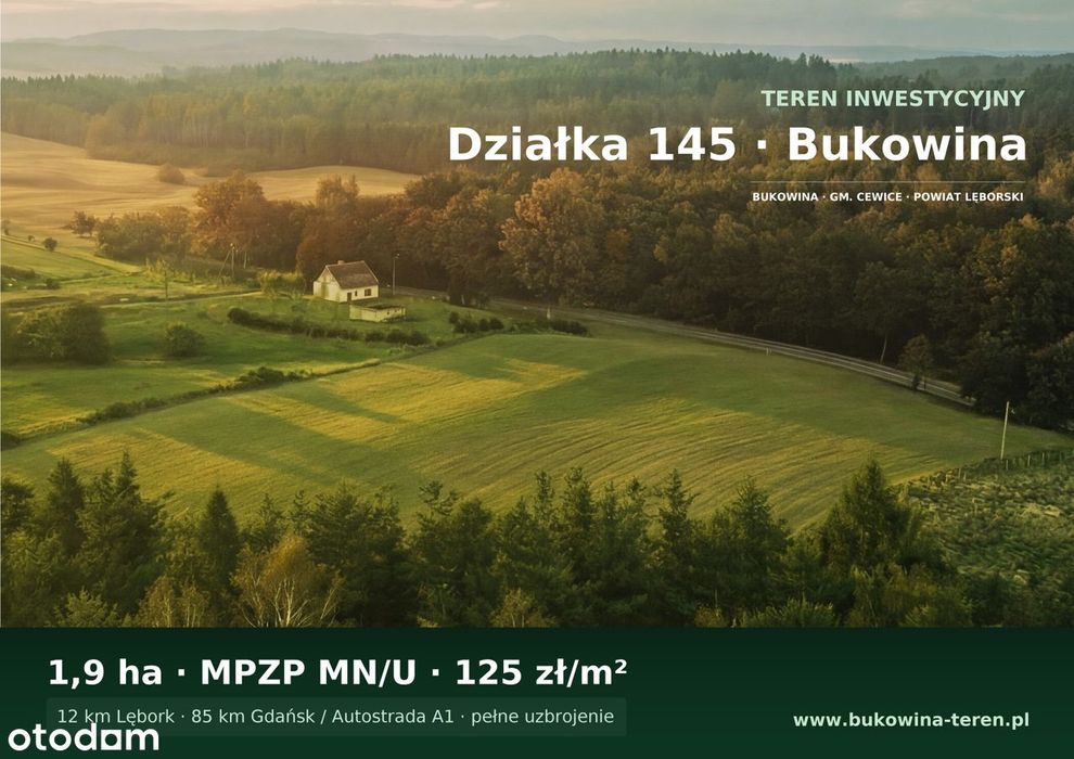 Działka Inwestycyjna 1,9 Ha / Mpzp / Uzbrojona / Sprzedaż W Całości