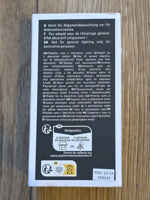Żarówka efekt czarne światło E27 75W DIM 230V Paulman Blacklight Deco
