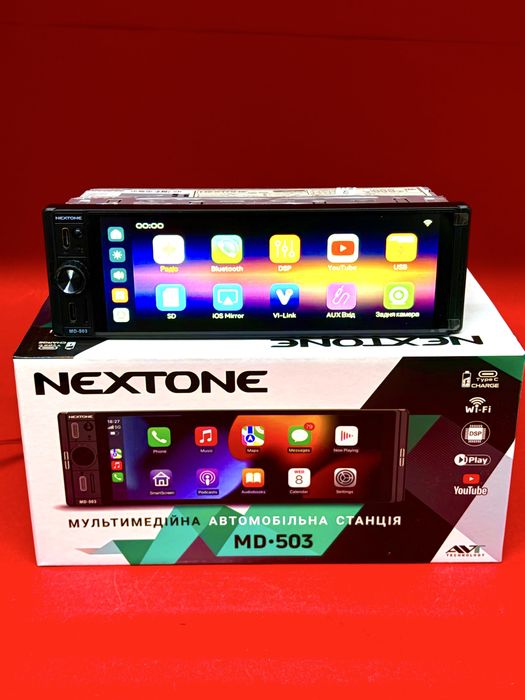 Магнітола 1-дін Nextone MD-503 Wi-Fi YouTube Bluetooth Car Play
