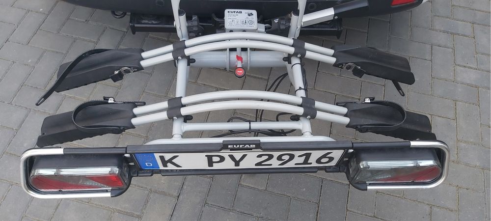 Bagaznik rowerowy na hak Eufab Jake 60kg uchylny zabezp