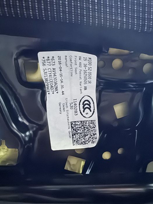 Fotel pasażera passat b8 idealny