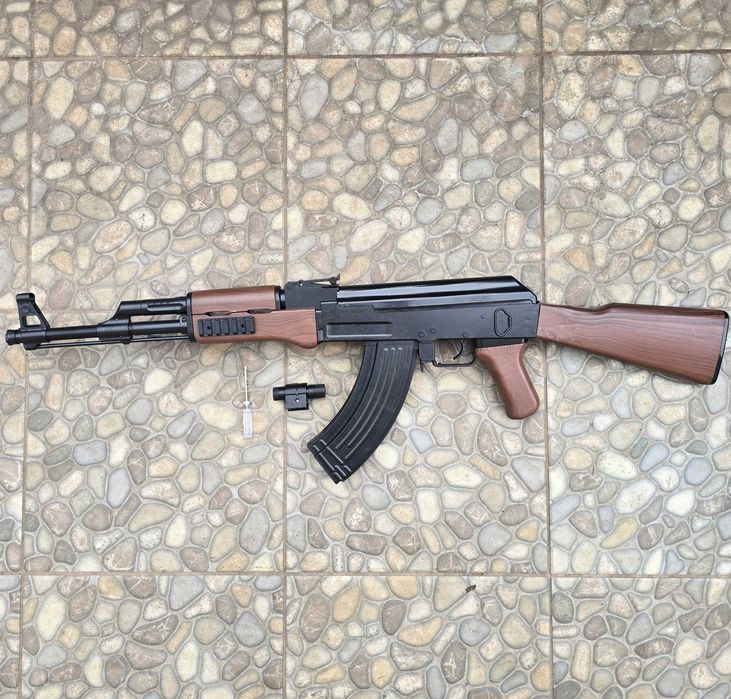 Дитячий Автомат Калашнікова АК-47 іграшковий на пластикових кульках 6 мм 87 см