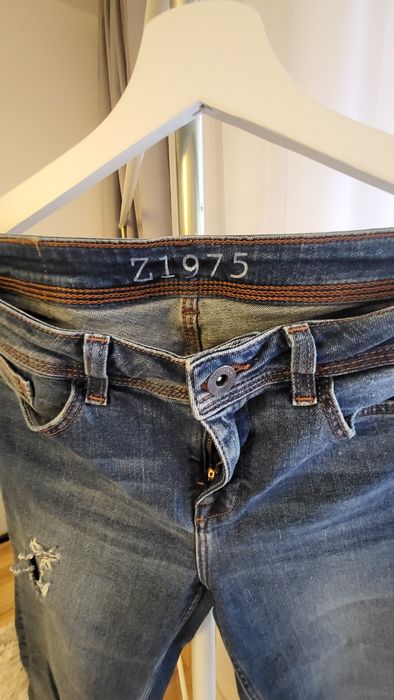 Spodnie premium jeansy skinny fit Zara r. 38 przetarcia rurki