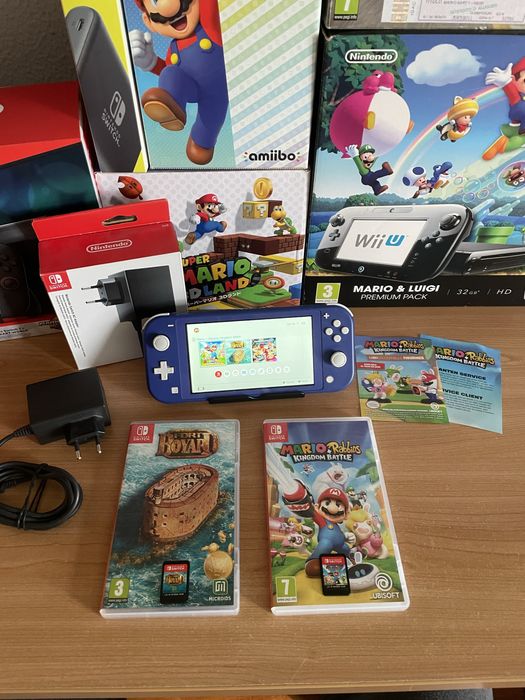 Nintendo Switch Lite Roxa + 2 Jogos + Carregador - Mario Rabbids, Fort