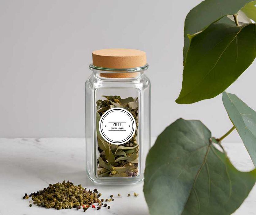 Naklejki – etykiety samoprzylepne na przyprawy – zestaw 40 sztuk