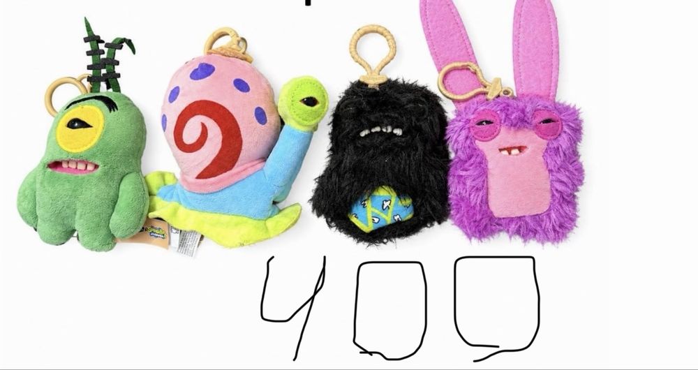 Fuggler, Hello Kitty, Sponge bob, the Witcher  та інші дитячі іграшки