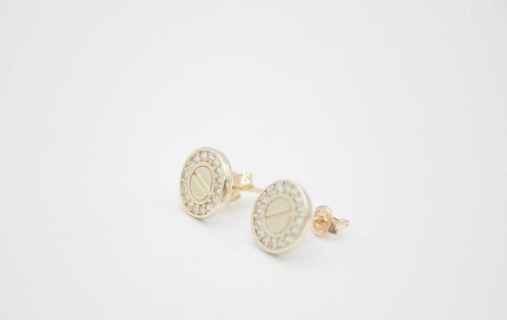 Piękne Nowe Złote Kolczyki P.585 W. 1,77G Nr.423 Rodła