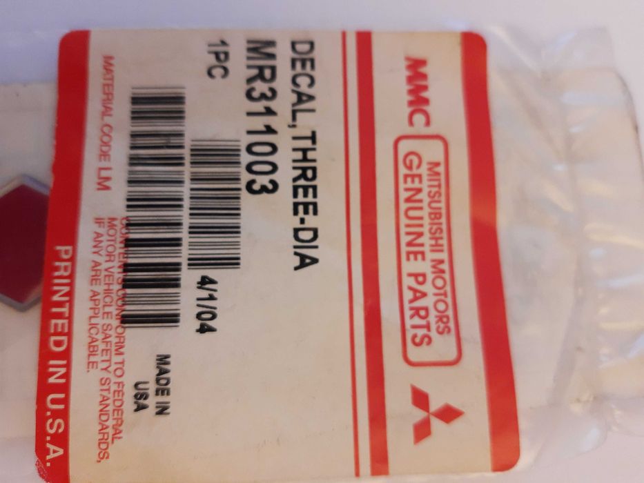 Oryginalny Znaczek/Emblemat Logo Mitsubishi MR311003
