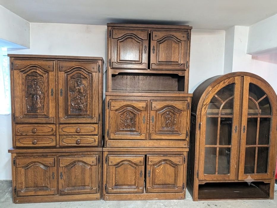 Rustykalne meble dębowe - lite drewno - do renowacji