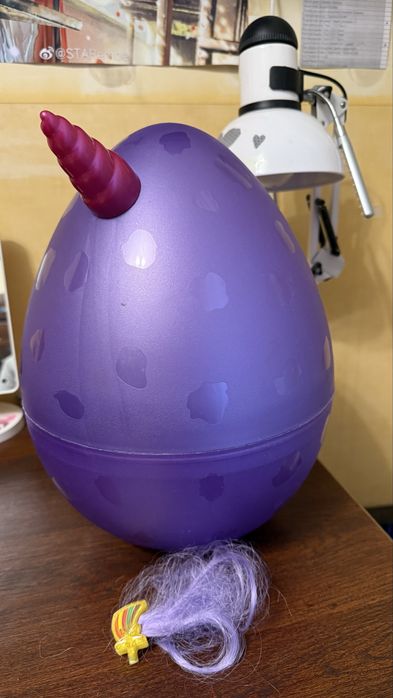Яйцо единорога от набора творчести большое 35см + заколка +сумка новая