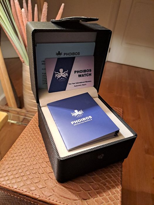 Relógio automático Phoibos Voyager madre pérola c Seiko nh35