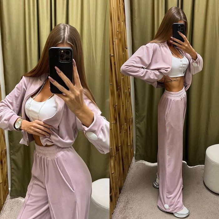 Жіночий спортивний костюм велюровий / спортивний костюм с капюшоном