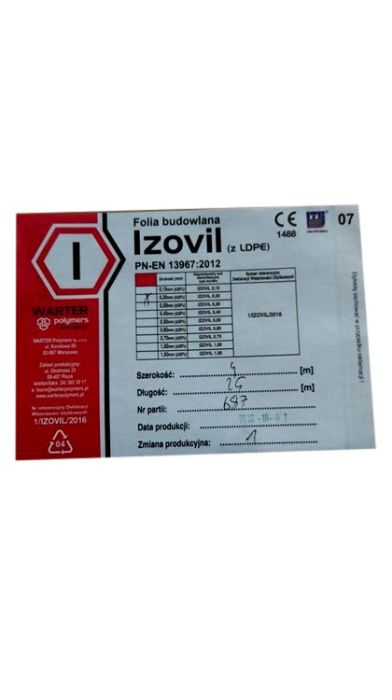 FOLIA BUDOWLANA ATEST gr 0,5 LUX Izolacyjna pod wylewki czarna 6mx25m