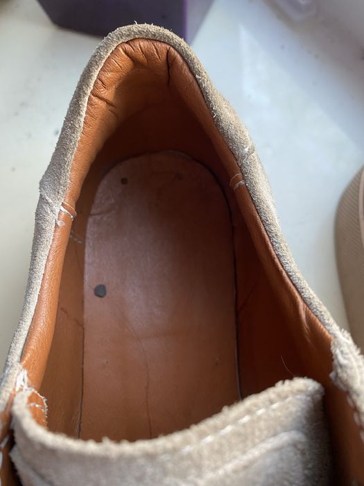 Кеди бежеві шкіряні (нубук)