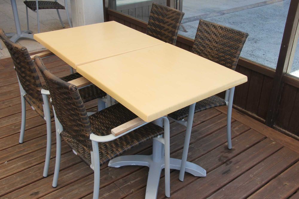 Mesa de Madeira de esplanada de madeira para 4 pessoas