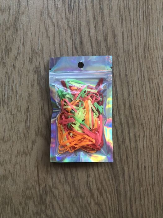 (K09) Zestaw kolorowych gumek do włosów- 100 sztuk