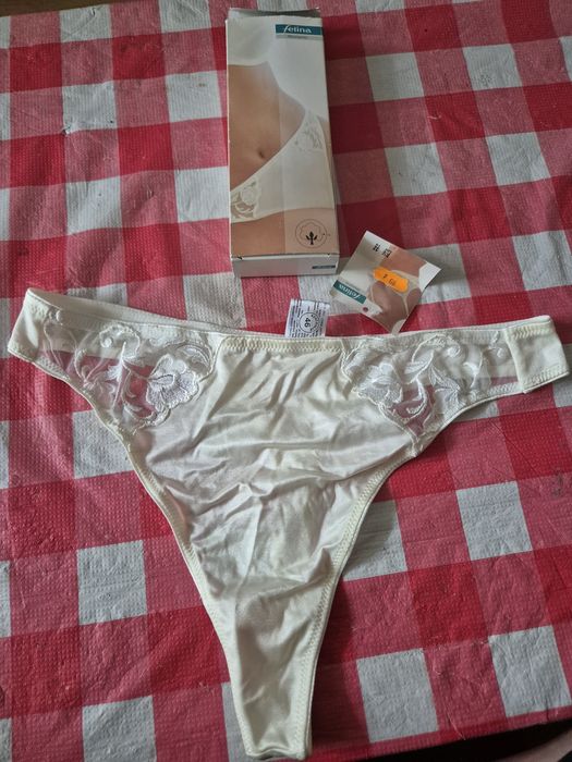 Kremowe stringi damskie marki Felina Rozmiar 44 nowe z metką