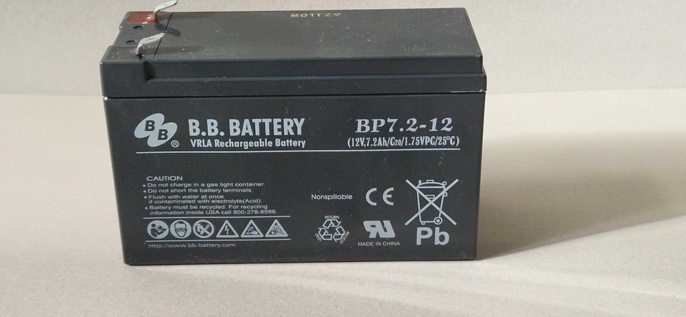 Акумулятор BB Battery ВP 7,2-12 (12В 7,2Аг),HR 9-12 FR (12B 9Аг)