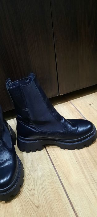 Шкіряні зимові челсі