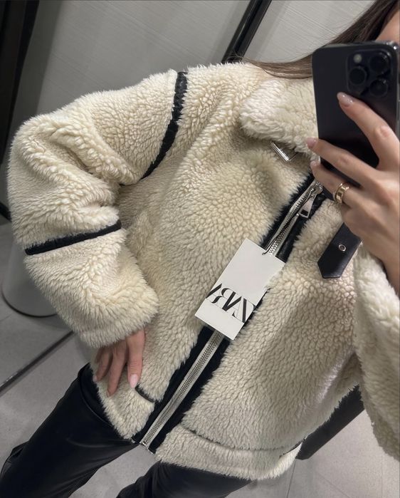 Куртка ZARA ZW COLLECTION з екохутра